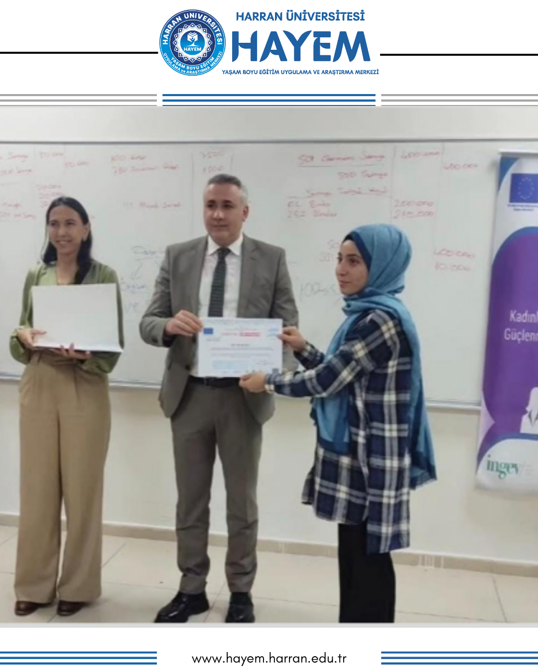 HAYEM'de eğitimlerini tamamlayan kursiyerlerimize sertifikaları takdim edildi.